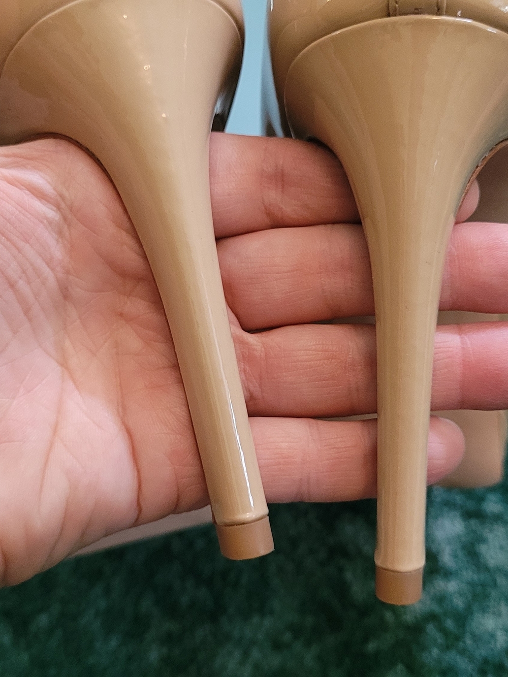 NEW ANTONIO MELANI Patent Nude Platform Pumps - Picture 7 of 13